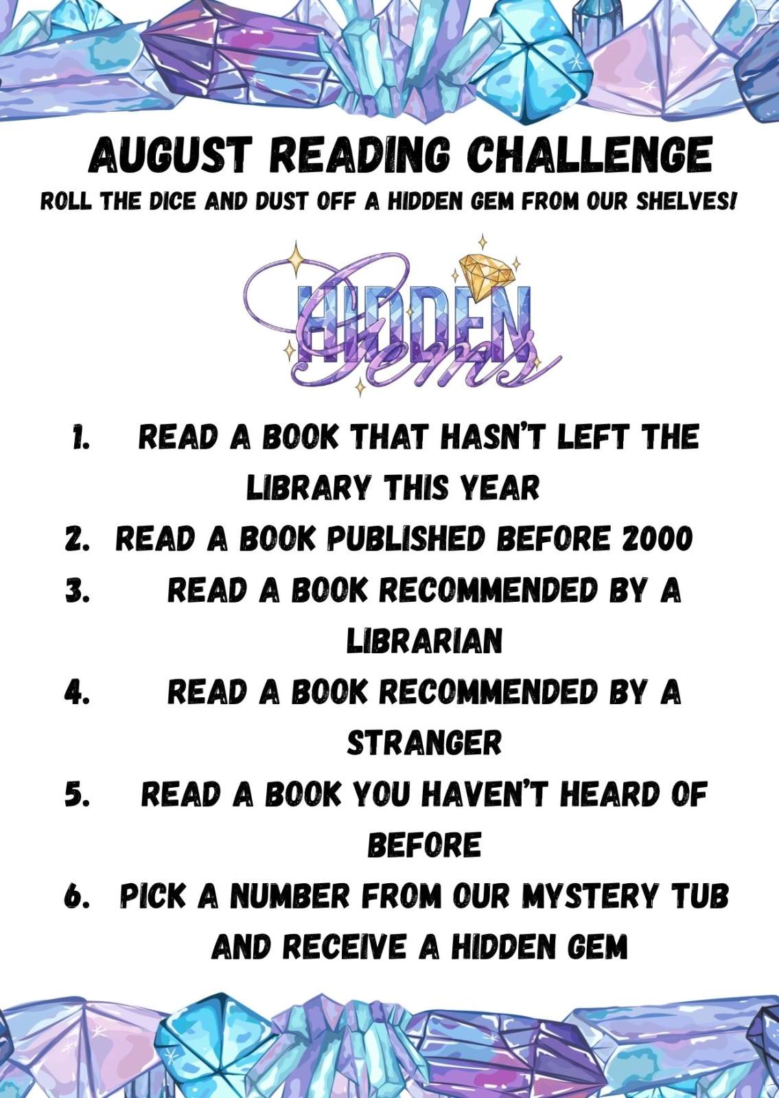 August Adult Reading Challenge